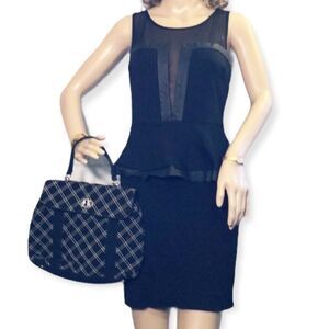 Express Sheer Panels Sleeveless Dress Leat…